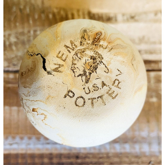 Vintage Nemadji Pottery Swirl Bud Vase 4" Tall - Picture 8 of 8